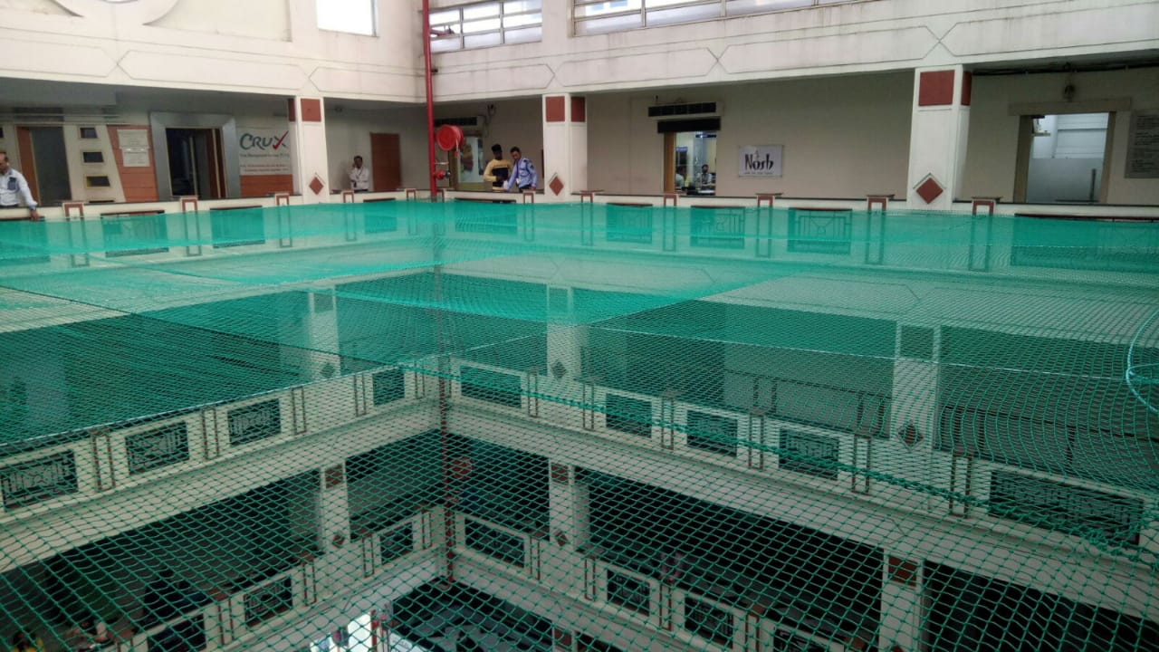 HDPE Nets, Nylon Nets installation by Sweta Invisible Grill for homes, balconies and commercial properties in Gurugram, Delhi NCR and Noida